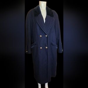 V.I.Petites Plus Size Petite Blue Coat